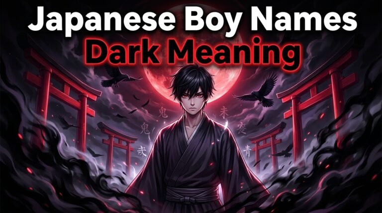 japanese boy names meaning dark