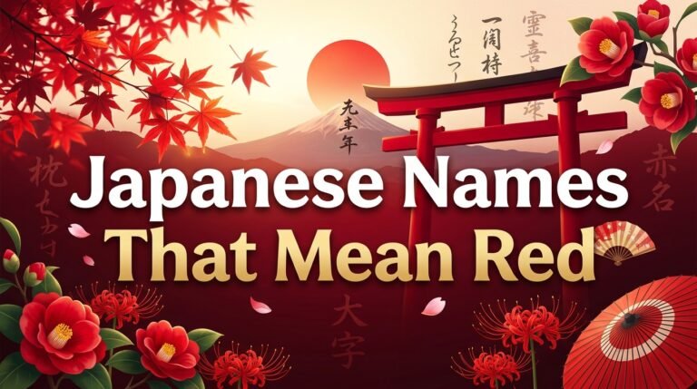 japanese names that mean red