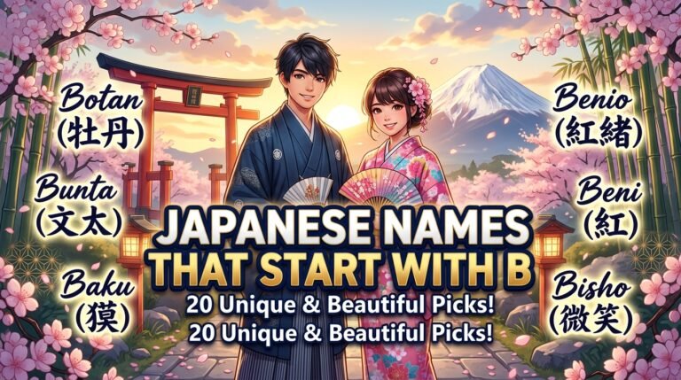 japanese names that start with b