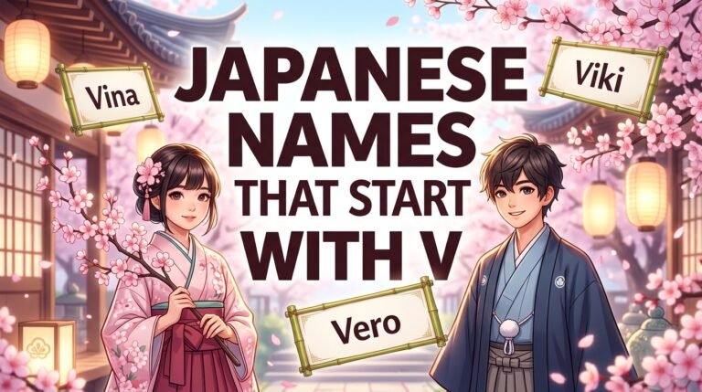 japanese names that start with v