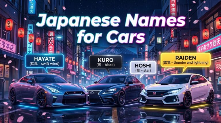 japanese names for cars