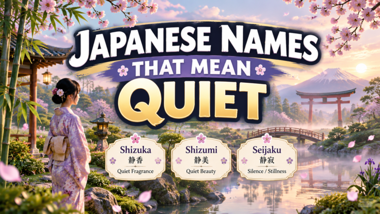 japanese names meaning quiet