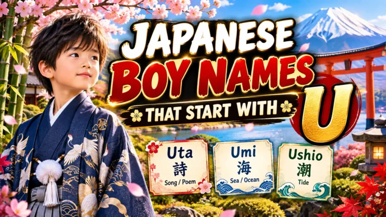japanese boy names that start with u