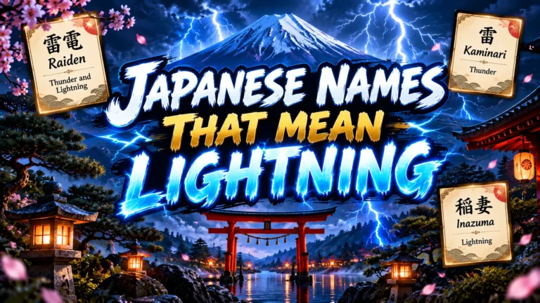 japanese names that mean lightning