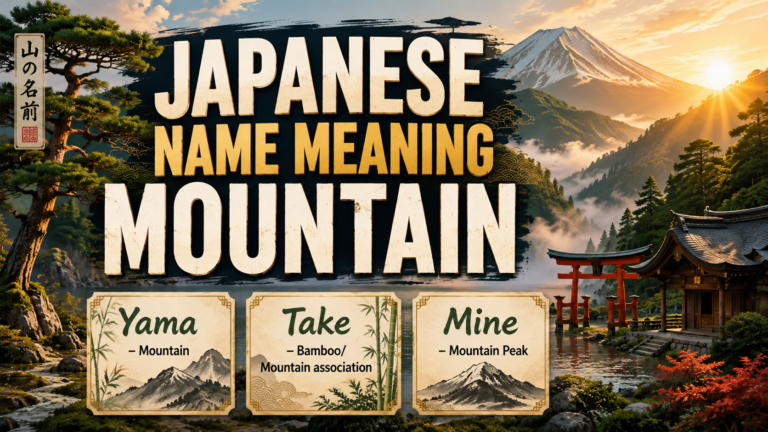 japanese name meaning mountain