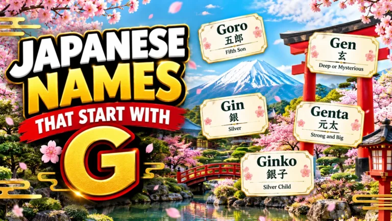 japanese names that start with g